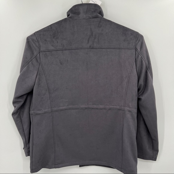 Robert Graham Men's Dark Gray Button Zip Soft Shell Field Jacket - Picture 3 of 5